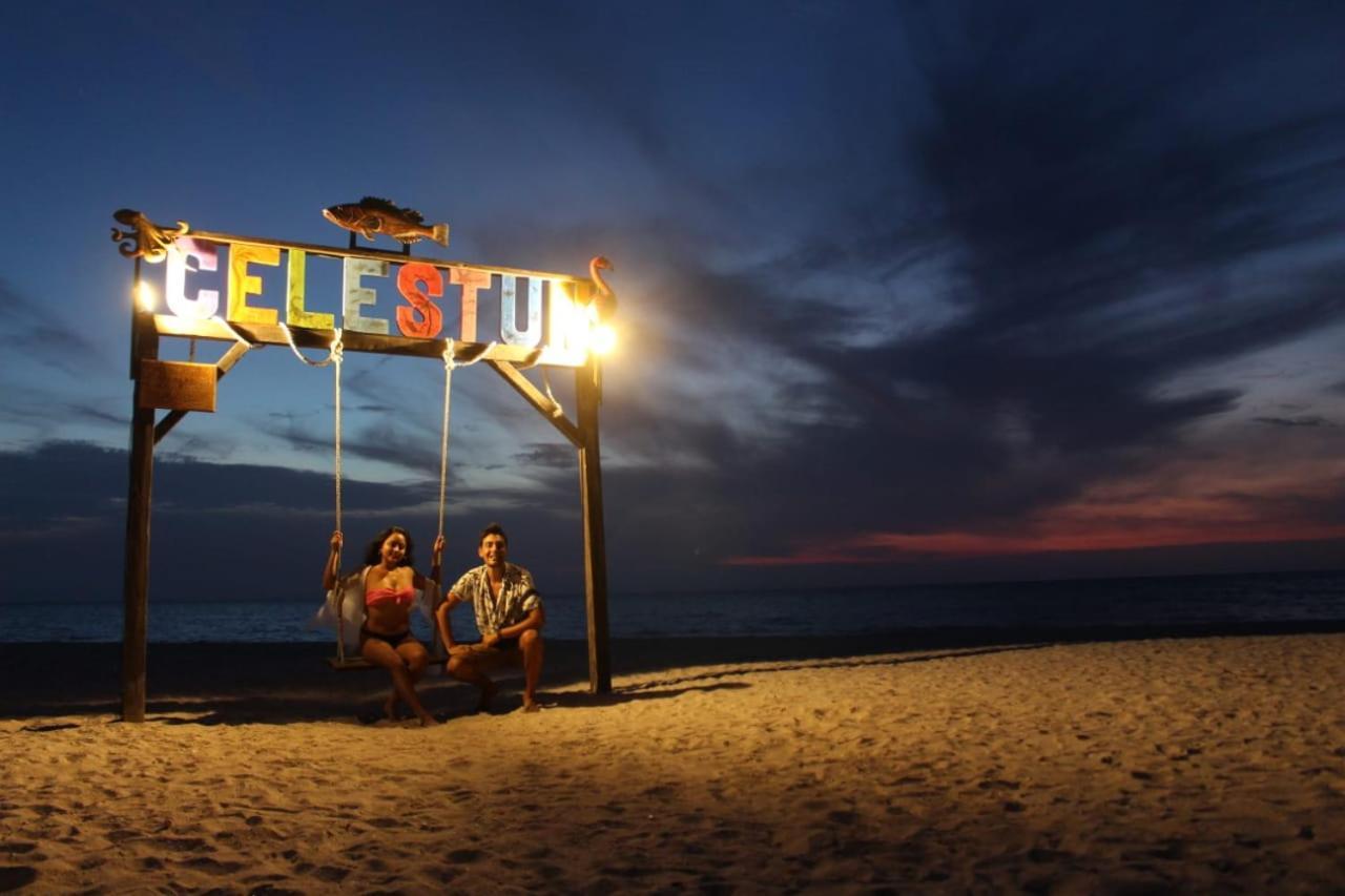 Cabanas Camping Ria Celestun Bagian luar foto