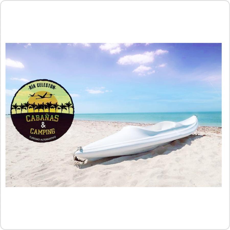 Cabanas Camping Ria Celestun Bagian luar foto