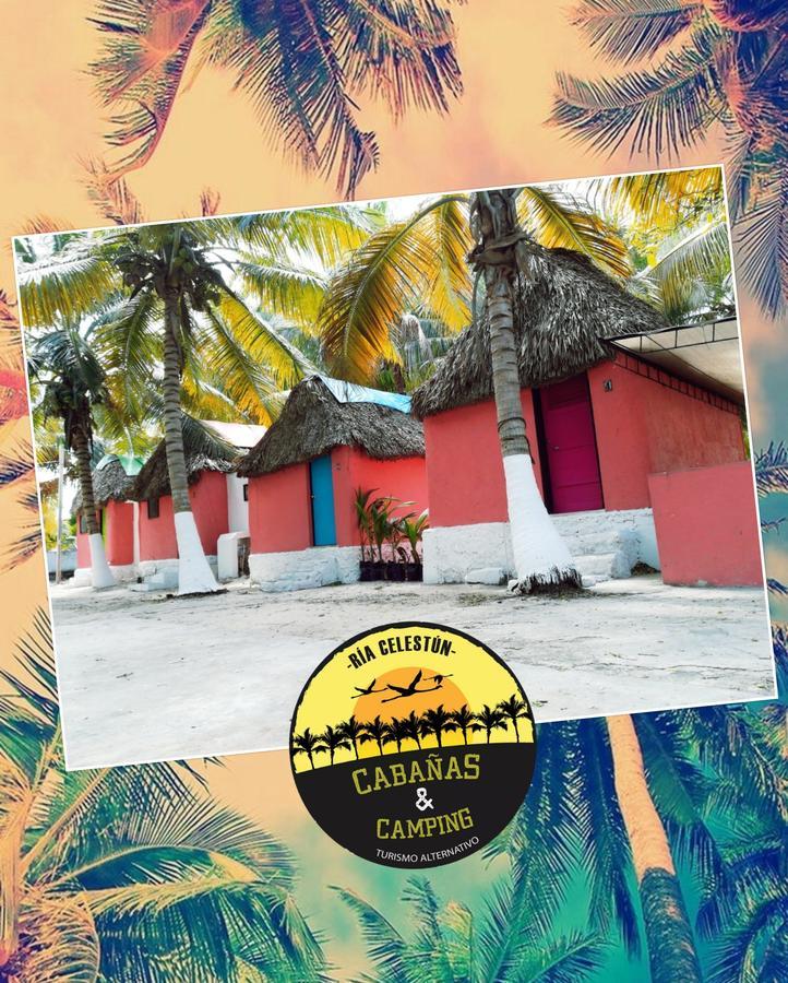 Cabanas Camping Ria Celestun Bagian luar foto