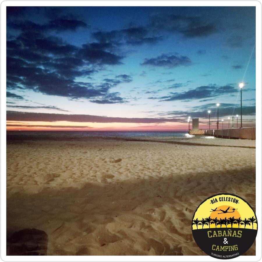 Cabanas Camping Ria Celestun Bagian luar foto